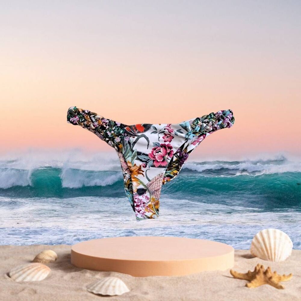 Christian Lacroix X Swiminista Daring Bikini Bottom Josephine Is Busy Pink Green